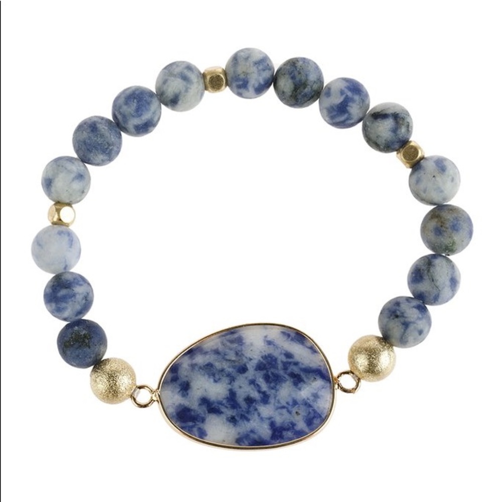 NATURAL BIG STONE CHARM BRACELET